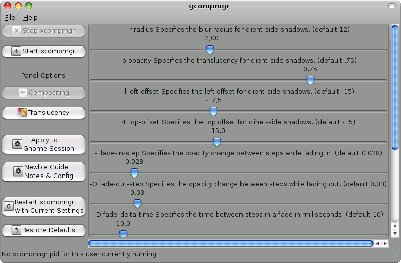 Gcompmgr front-end to Xcompmgr