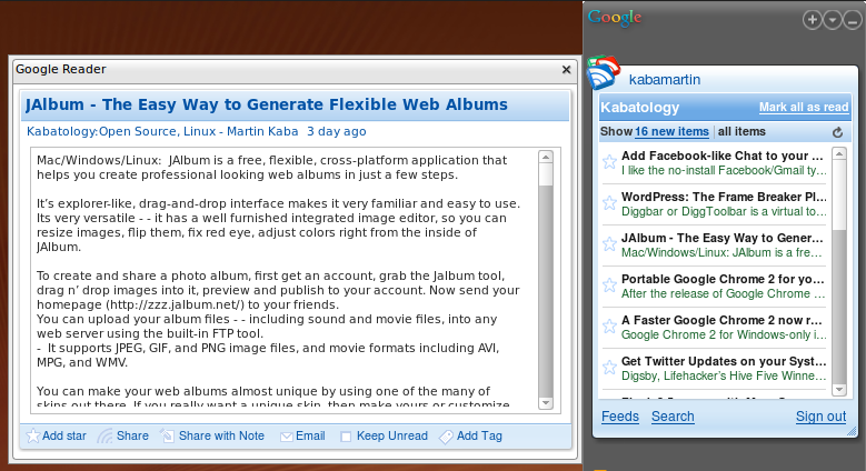 Google Gadget Reader Google Gadget Reader