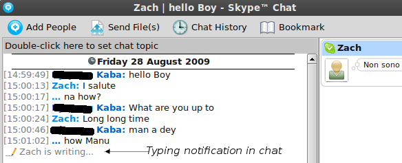 Skype 2.1 beta for Linux - Chat