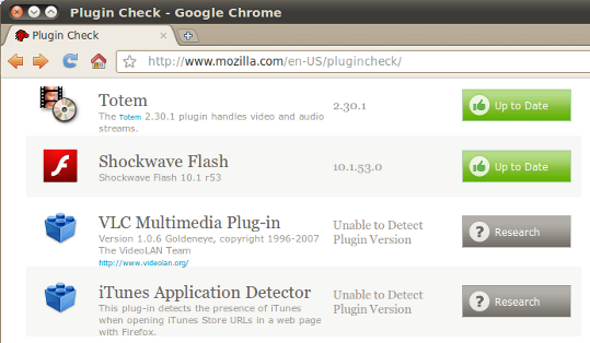 Mozilla Plug-in Check