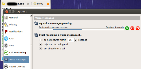 Skype for Linux - Voice Message