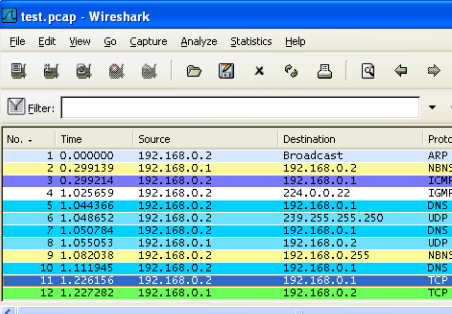 wireshark screenshot