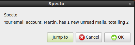 Specto Notification from Gmail Specto Notification