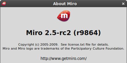 Miro 2.5 rc2