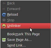 Unlinker Firefox add-on Unlinker Firefox add-on
