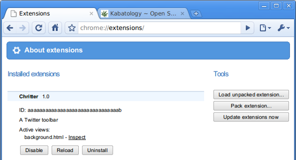 Chromium Extension Manager