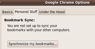 Google Chrome Linux bookmark sync