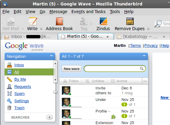Google Wave in Thunderbird