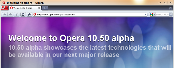 Opera 10.50 Alpha for Unix