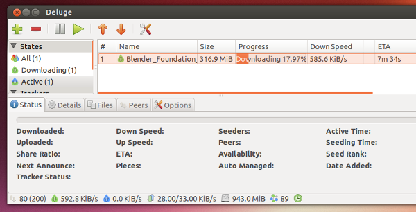 Deluge BitTorrent