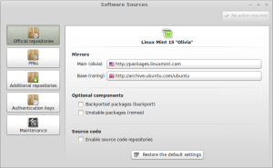 Linux Mint 15 Sources